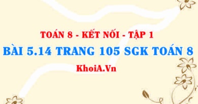 Bài 5.14 trang 105 SGK Toán 8 tập 1 Kết nối tri thức